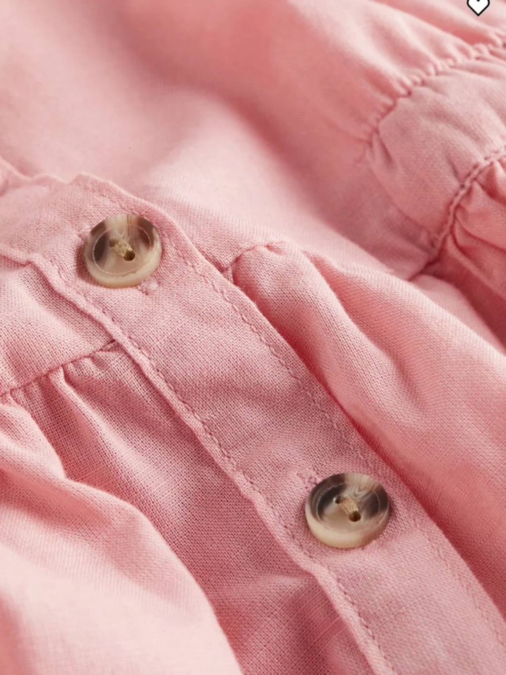 H&M COTTON SHIRT DRESS 2T Dusty pink